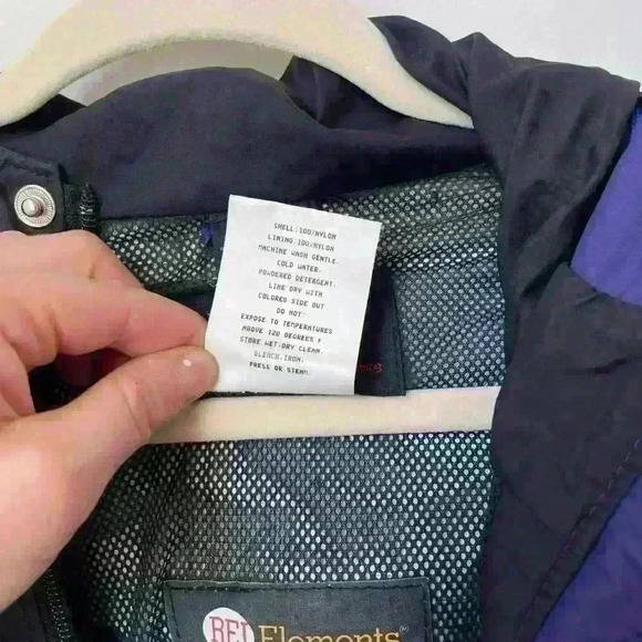 REI Elements VINTAGE jacket windbreaker rain coat gorpcore backpacking PNW - Picture 5 of 11